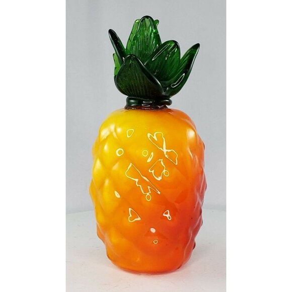 Art Glass Pineapple Fruit Fake Faux Home Decor - Picture 5 of 5